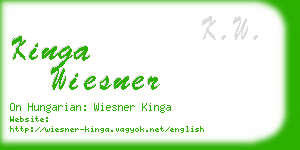 kinga wiesner business card